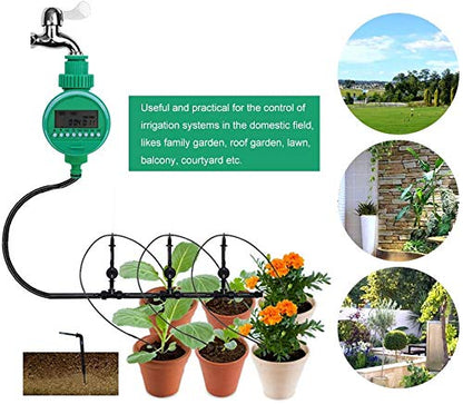 Pinolex Drip Irrigation Automatic Water Controller Timer For Garden Lawn