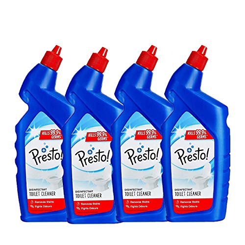 Amazon Brand - Presto! Disinfectant Toilet Cleaner, Original- 1 L (Pack of 4)|Kills 99.9% Germs