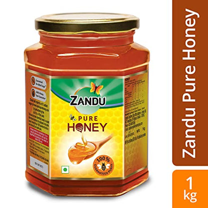 Zandu Pure Honey || 100% Pure || No Added Sugar & Adulteration, 1KG