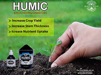Plants & Roots Plants & Root - Humic Acid For Plants, Humic Acid Flakes For Indoor And Outdoor Plants (Super Potassium Humate 98%) Humic Acid For Plants/Water Soluble Grade -(200 Gm)