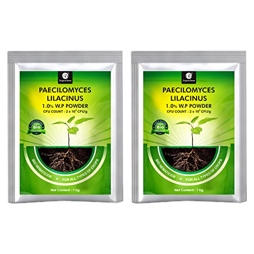 OrganicDews Paecilomyces lilacinus (2x10^8 CFU/g) Bio Nematicide (2 Kg) for Seeds and Garden Plants - Against Various Nematodes 2 Kg