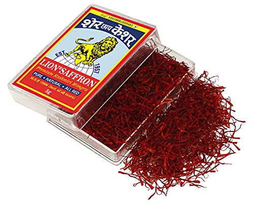 Lion Saffron, 10g, Original Mongra Kashmiri Saffron/Kesar (A++ Grade) for Pregnant Women, Skin, Face, Food and Puja (Value Pack of 2 (2 X 5g = 10g))