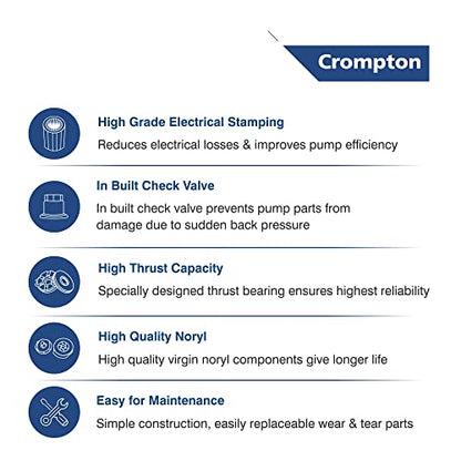 Crompton 4W7BU1AU Borewell Submersible Water filled Pump 1 HP 7 stage