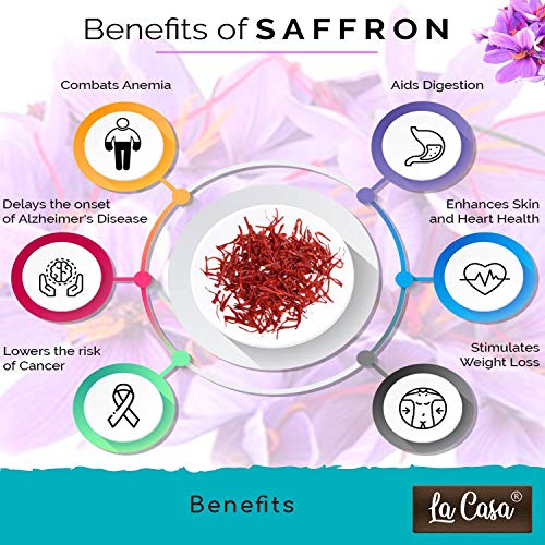 La Casa Super Negin Saffron | Combo Pack of 2 | Super Negin | Original Kesar | Premium A++ Grade Keshar | for Biryani/Milk | Purest Finest Zafran Threads | 5gm X 2 |