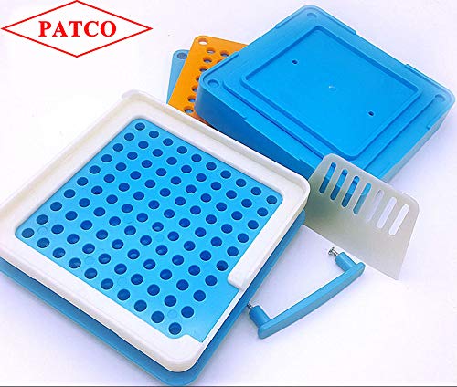 PATCO - 100 Holes - Manual Empty Capsule Filling Machine/Powder Filler Board | Capsule Filling Tray (Size 00 Capsules - 950 mg Powder Filling)