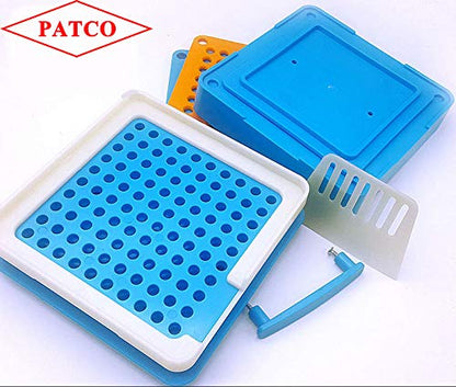 PATCO - 100 Holes - Manual Empty Capsule Filling Machine/Powder Filler Board | Capsule Filling Tray (Size 00 Capsules - 950 mg Powder Filling)