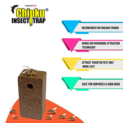 Chipku- Bactocera Dorsalis Fruit Fly Outdoor ECOMAX Pheromne Trap with Lure Pack of 50