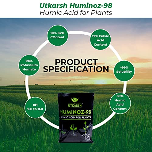 humic acid for potted plants UTKARSH Huminoz-98 Humic Acid (98%) for Plant