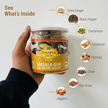 Dhampure Speciality Spiced Jaggery Powder | Detox Jaggery Powder Combo, 1.1Kg