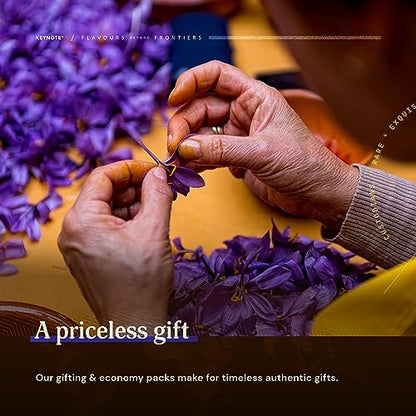 Keynote Kashmir Saffron | Kashmiri Kesar | Keshar | Whole Threads | Gift Box | Vacuum Packed Glass Bottle 3 g | Pack of 1