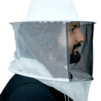 ANP BEE Honey Bee Veil for Beekeepers I Protect Face from Honey Bee Stings I Breathable & Comfortable Bee Veil I Made with Durable Material I Essential Beekeeping Tool I White (1)