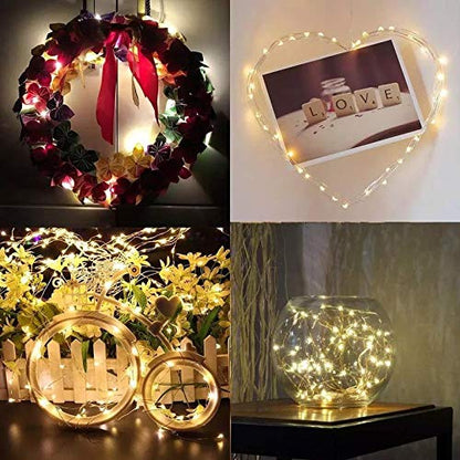 MANSAA M6 USB LED String Light | 10 Meter 100 LEDs | Yellow Color | USB Operated | Home Decor LED Light