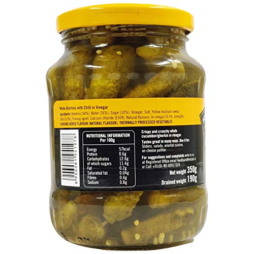 Hugo Reitzel Gherkins with Chilli, 350 g | Pack of 2