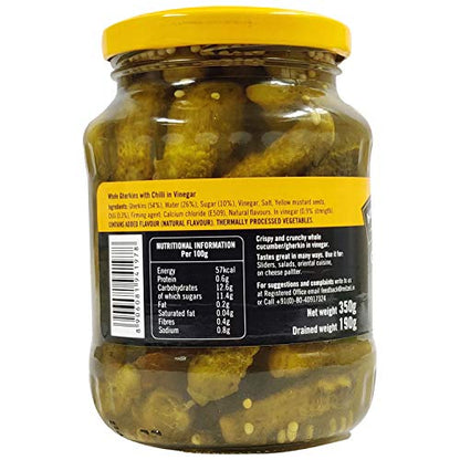 Hugo Reitzel Gherkins with Chilli, 350 g | Pack of 2