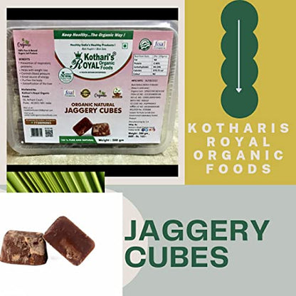 Kothari's Royal Organic Jaggery Cubes 2000gm pack of 4