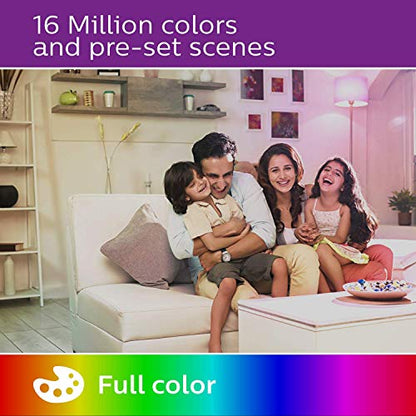 Philips Wiz Wi-Fi Enabled B22 9-Watt LED Smart Bulb, Compatible with Amazon Alexa and Google Assistant(16M Colours +Shades of White + Dimmable + Tunable),Pack of 1