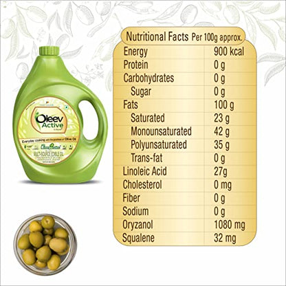 Oleev Active, with Goodness of Olive Oil Jar, 5L Jar