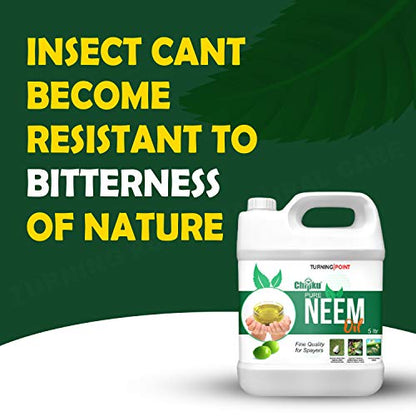 Chipku -Pure Cold Pressed, Water Soluble neem Oil for Spray on Plants and Garden (5Ltr)…
