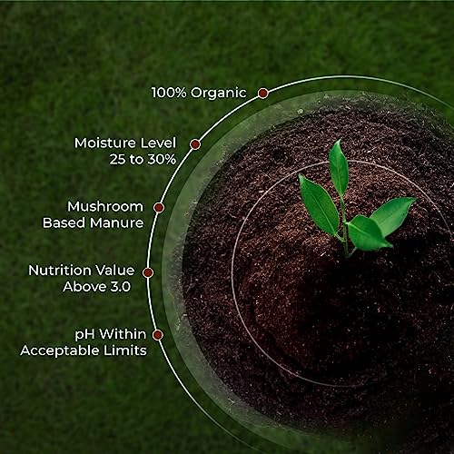 Eco Field Organic Manure | Mushroom Based Composite Fertilizer | 10 Kg | Boosts Plant Health | 100% Organic