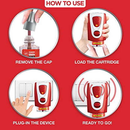 Good knight Power Activ+ Liquid Vapourizer | Mosquito Repellent Refill | Pack of 6 (45ml each)