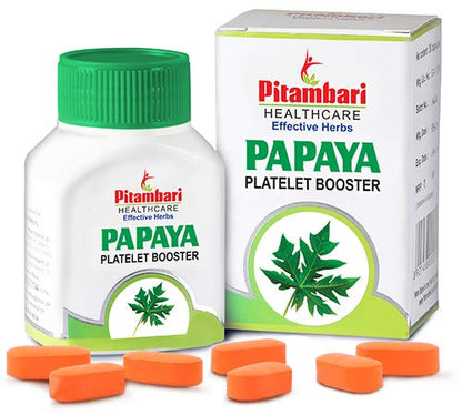 Pitambari Herbal Papaya Tablets 600mg Platelet Booster (30Tablets)