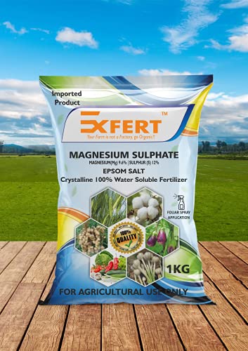 Exfert Epsom Salt Magnesium Sulphate Speed Up Plant Growth Vegetables & Plants Nutrient for Gardening Purpose (Foliar Spray Nutrition) (900 gm)