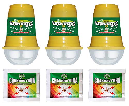 B &amp; B Agro Products -चक्रव्यूह फ्रूट ट्रैप में खरबूजे के फल के लिए इस्तेमाल होने वाले 3 ट्रैप और 3 ल्यूर होते हैं (3 पीले रंग का पैक)