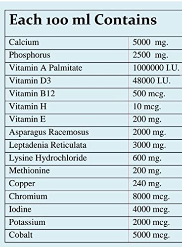 VetMantra Cal Gold 5 LTR, गाय, भैंस, बकरी, भेड़, घोड़े, कुत्ते, बिल्ली, सुअर, डेयरी पशुओं के लिए दूध बढ़ाने वाला, विटामिन और खनिज, पशु चिकित्सा कैल्शियम, चेलेटेड फीड सप्लीमेंट, 1 ​​पीस के लिए कैल्शियम