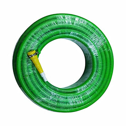 TechnoCrafts PVC Braided Water Hose Pipe 30 Meter (100 feet) 3/4" (0.75 Inch or 20mm) Bore Size - 3 Layered Hose Pipe with Tap Connector & Butterfly Clamps