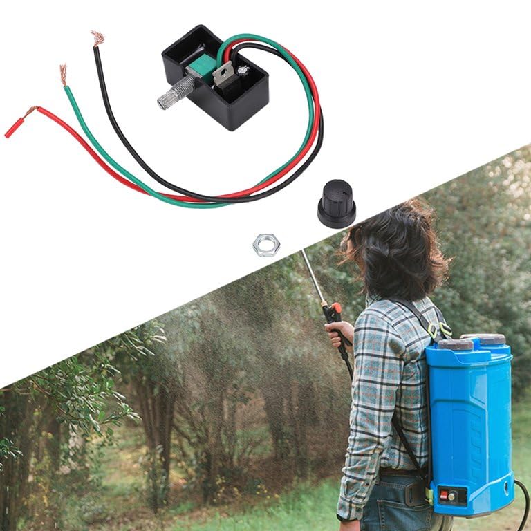 स्विच रेगुलेटर, स्प्रेयर एक्सेसरीज 1.6x1.6 इंच एडजस्टमेंट स्प्रेयर स्पीड स्विच स्पीड स्विच, 2 नट कॉइल के साथ एक्वाकल्चर कृषि वानिकी के लिए उपयोग में आसान