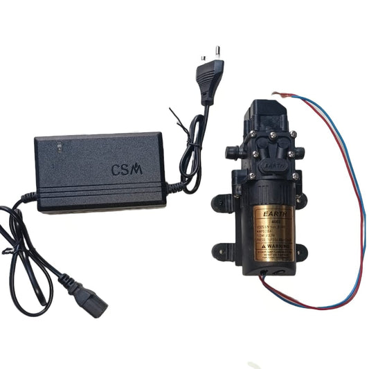 ताज सुपर 12v 3.0A डीसी इलेक्ट्रिक बैटरी/एडाप्टर संचालित 110 Psi स्प्रेयर पंप मोटर कृषि, बाइक वॉशिंग फ्लोर वॉशिंग बागवानी में उपयोग किया जाता है 4.5 लीटर प्रवाह प्रति मिनट। + निःशुल्क एडाप्टर चार्जर