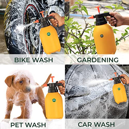 TrustBasket Pressure Sprayer 2 LTR | Sprayer Bottle for Plants | Gardening Water Pump Sprayer | Plant Spray Bottle for Garden | Yellow Color