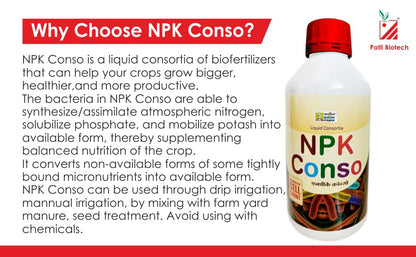 Patil Biotech Priavte Limited N P K Canso | Fertilizers for Plants | Fertilizer for Growth Boost and Maximum Production | All in One Plant Food - Multicolor (1 L)