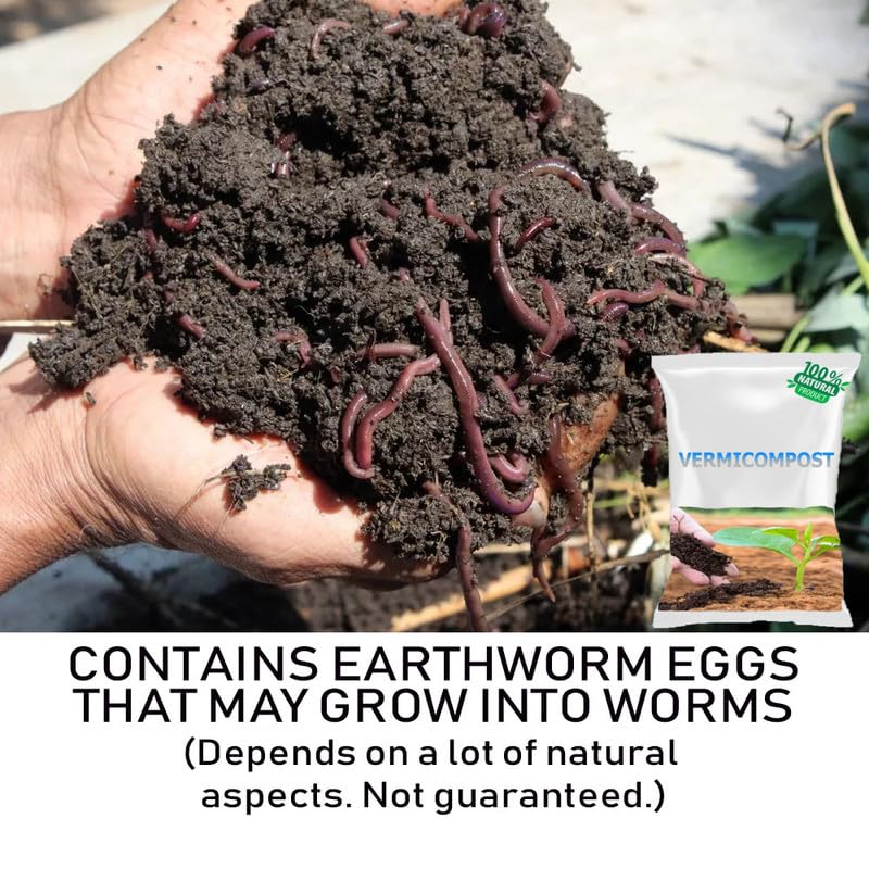 SDF Vermicompost | Organic Manure for Plants | Fertilizer for Home Gardening | Soil Mix for Pot Plants | Compost Garden Soil | Enriched Potting Soil | Natural Booster for Flowering Plant 25kg