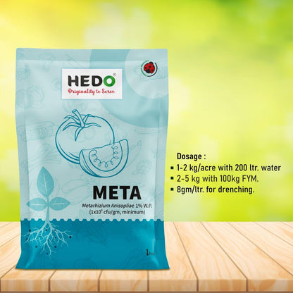 HEDO मेटारिज़ियम एनिसोप्लिए (1x10^8 CFU/gm) बायो-ऑर्गेनिक (1kg) पौधों के लिए सभी बीटल, वीविल, व्हाइट ग्रब, एफिड्स, थ्रिप्स को नियंत्रित करने के लिए