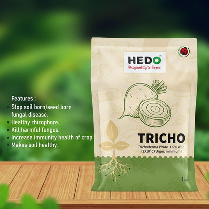 HEDO ट्राइकोडर्मा विराइड पाउडर (1Kg) बीज और युवा पौधों के लिए जैविक - फंगल और बैक्टीरियल रोग को नियंत्रित करने के लिए जैविक