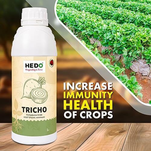 HEDO ट्राइकोडर्मा विराइड लिक्विड बायो-ऑर्गेनिक (1Kg) सभी पौधों और बीजों के लिए पौधों के स्वास्थ्य और बीज अंकुरण में सुधार के लिए