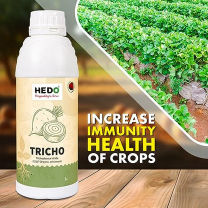 HEDO ट्राइकोडर्मा विराइड लिक्विड बायो-ऑर्गेनिक (1Kg) सभी पौधों और बीजों के लिए पौधों के स्वास्थ्य और बीज अंकुरण में सुधार के लिए
