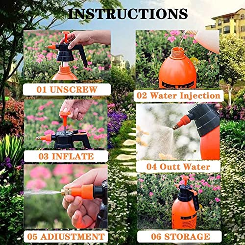 NEOPOL 1 Pc Heavy Duty Garden Pump Pressure Sprayer, Lawn Sprinkler, Water Mister, Spray Bottle for Herbicides, Pesticides, Fertilizers, Plants Flowers (2 L Capacity), Compressor,