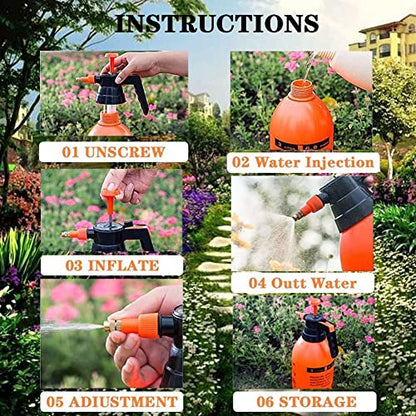 NEOPOL 1 Pc Heavy Duty Garden Pump Pressure Sprayer, Lawn Sprinkler, Water Mister, Spray Bottle for Herbicides, Pesticides, Fertilizers, Plants Flowers (2 L Capacity), Compressor,