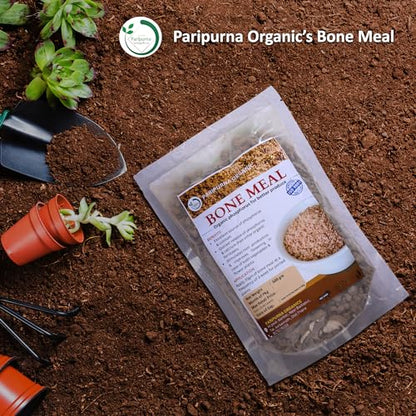 Paripurna Organics Bone Meal 1 kg Fertilizer For Plant | Steamed Bone Meal Natural Plant Fertilizer Home Garden All Kind of Plant