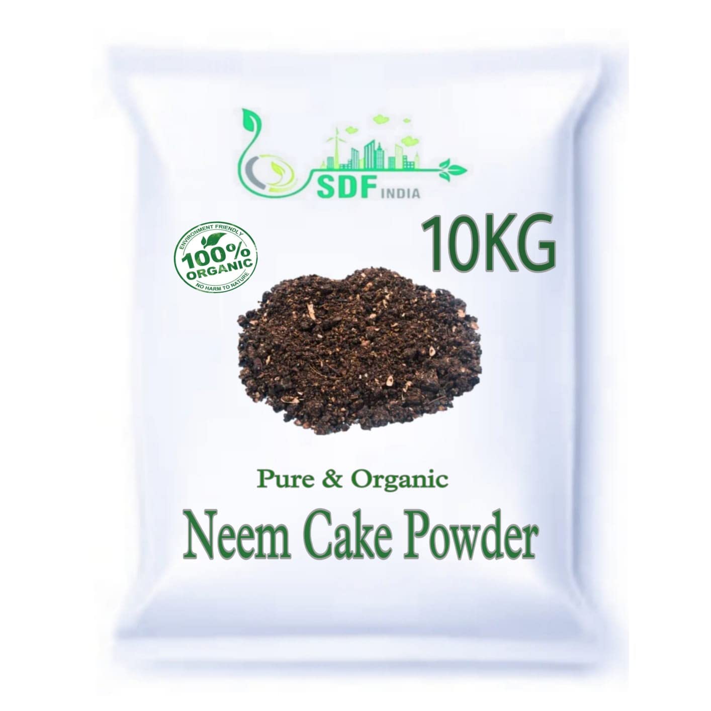 SDF INDIA Neem Cake Powder Organic Fertilizer and Pest Repellent for Plants (10KG)