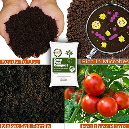 Ebee Cocopeat Compost with Living Soil Microbes-5kg
