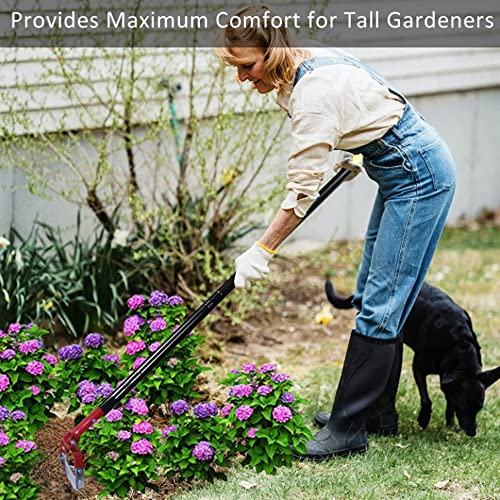 REDBUILD™ Heavy Duty Hand Weeder with Handle (5 Feet Handle) | Manual Weeder for Agriculture | Weed Remover | Weed Removal Equipment | Agriculture Tools for Farming | Stirrup Hoe
