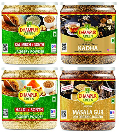 Dhampure Speciality Spiced Jaggery Powder | Detox Jaggery Powder Combo, 1.1Kg