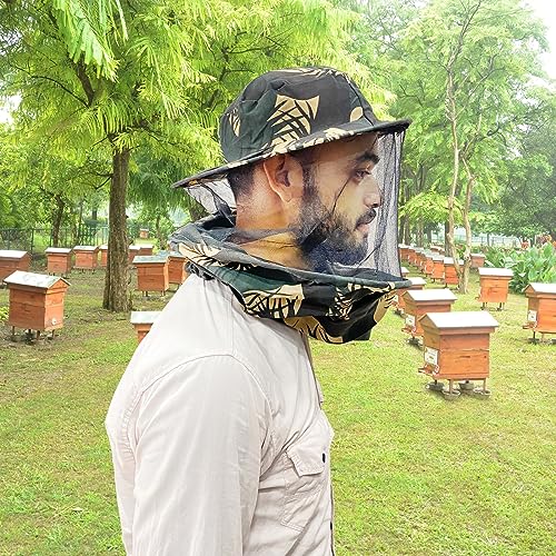 Hi-tech Natural Products (India)ltd. Bee Veil (White, Army) - Combo of 2