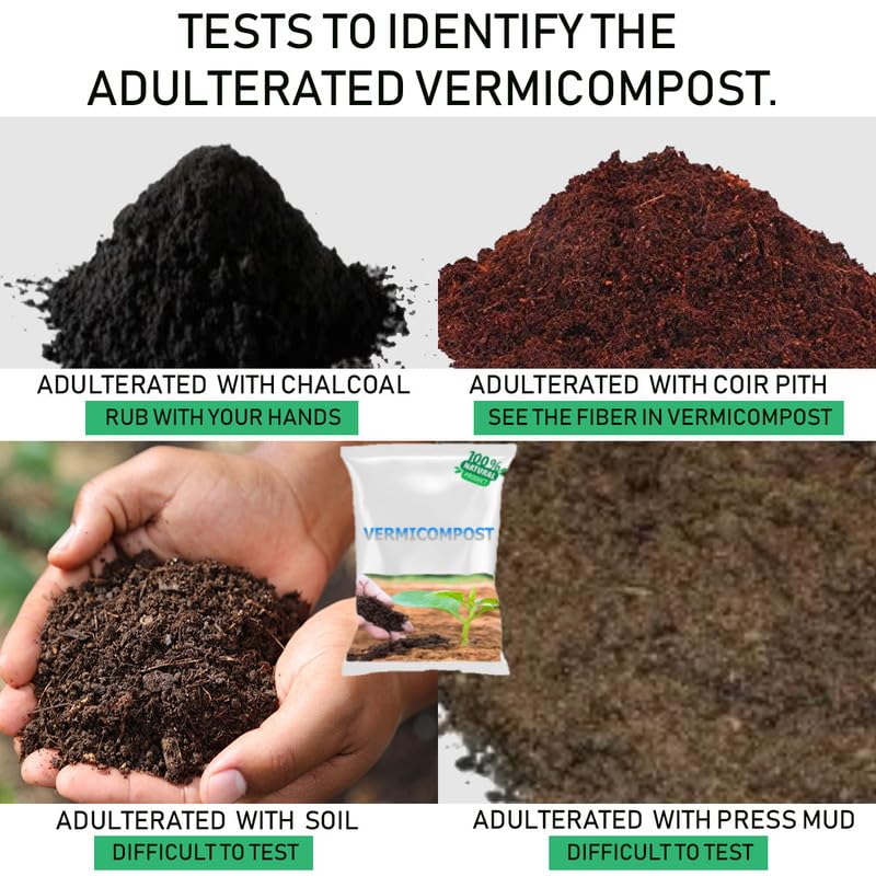 SDF Vermicompost | Organic Manure for Plants | Fertilizer for Home Gardening | Soil Mix for Pot Plants | Compost Garden Soil | Enriched Potting Soil | Natural Booster for Flowering Plant 25kg