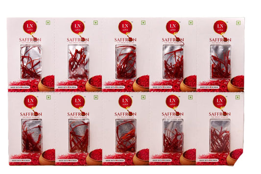 LN Gold Saffron (50 mg Mini Pack ), Organic Saffron , Kashmir Kumkuma Puvvu /Kumkumapuvvu/ Kumkumapoovu/ Kukumpuvvu/ kukuma poove / Safrons-Original for Pregnant Women and new born baby. Best Saffron has Authentic Flavour in Sweets Like Rasmalai, Kesar Pe