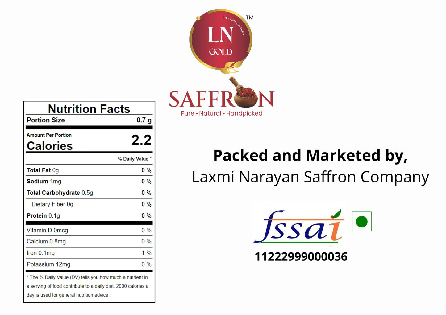 LN Gold Saffron (50 mg Mini Pack ), Organic Saffron , Kashmir Kumkuma Puvvu /Kumkumapuvvu/ Kumkumapoovu/ Kukumpuvvu/ kukuma poove / Safrons-Original for Pregnant Women and new born baby. Best Saffron has Authentic Flavour in Sweets Like Rasmalai, Kesar Pe