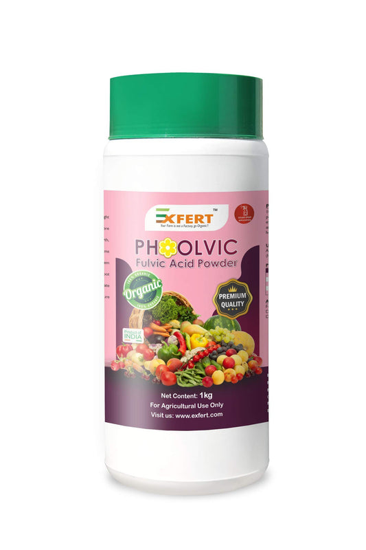 Exfert PHOOLVIC (FULVIC Acid 80% Powder Promotes Flowering, Fruiting, Immunity, Overall Growth, Root Development, Shoot Development for Plants in Horticulture, Hydroponics, Green House) 250gms